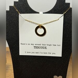 NWT Inspirational Message Necklace Meaningful Gift Gold Tone w/Box